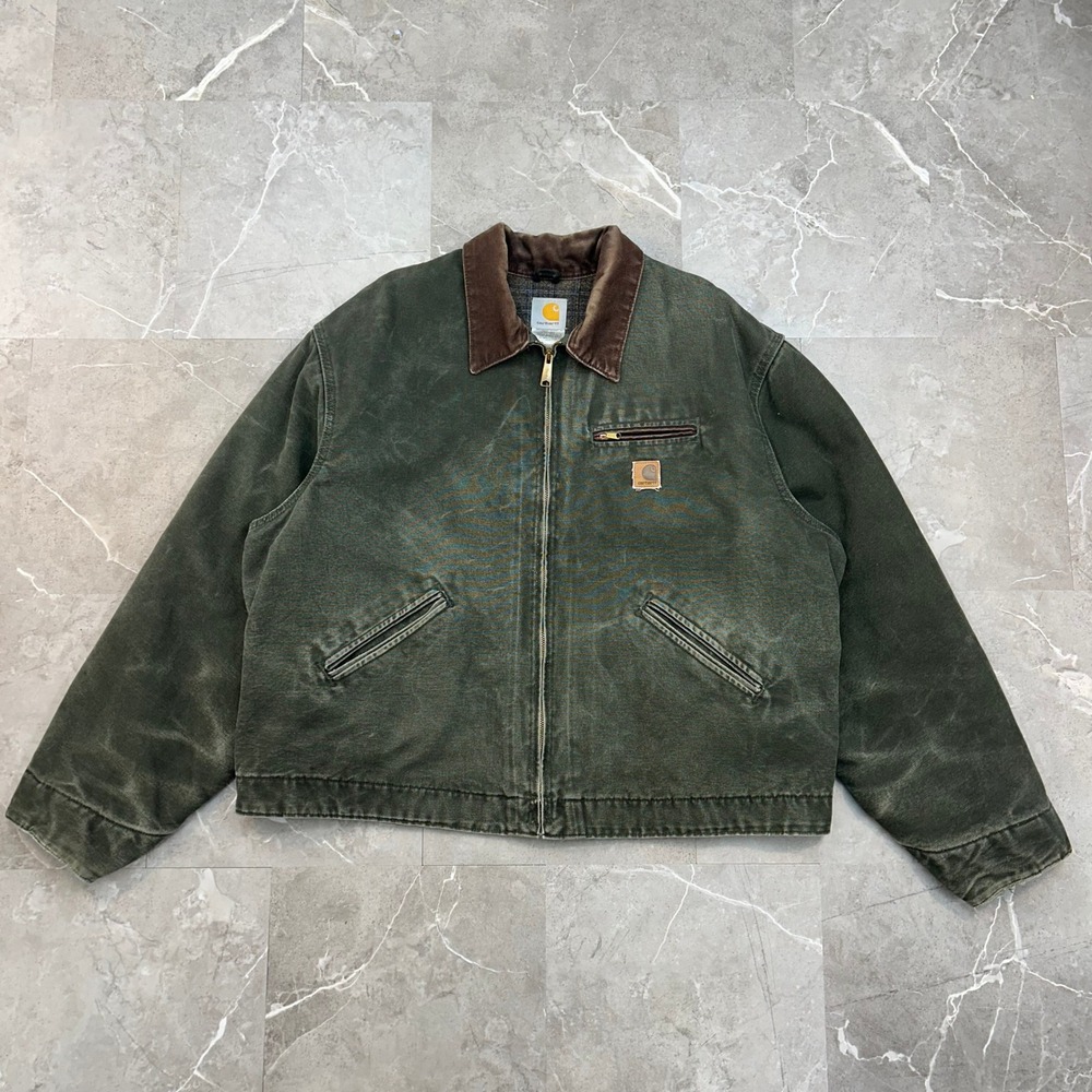 Vintage Carhartt Detroit Jacket Mens 2XL J97 MOS Distressed Blanket Lined Coat